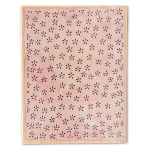 Penny Black Rubber Stamp Vintage 2001 Wooden Block Floral Background Flowers